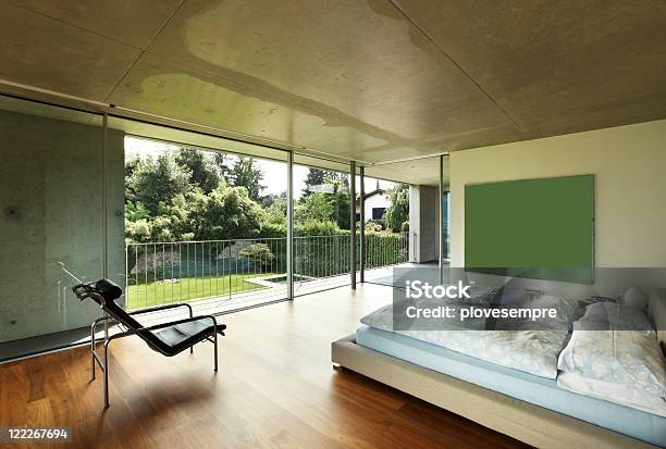 Architecture Modern House Interior Bedroom Stock Photo - Download Image Now - Architecture, Armchair, Beauty