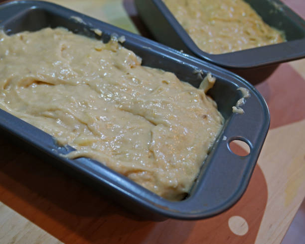 istock Banana Nut Bread Batter in Molds 1222679636