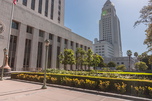 The Tom Bradley city hall in Los Angeles CA.