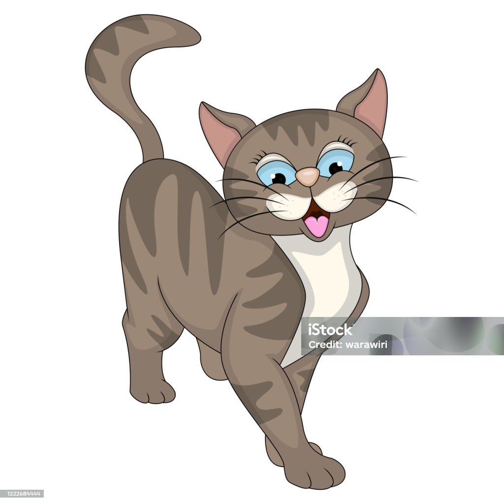 Mèo Đáng Yêu Và Hài Hước Phim Hoạt Hình Vector Minh Họa Hình minh ...
