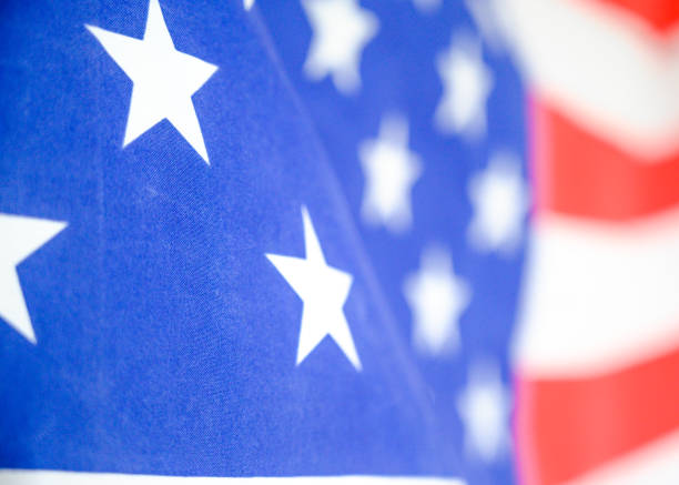 istock America flag waving with the wind for memorial day. 1222685470