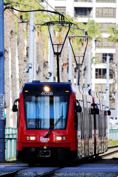 サンディエゴメトロポリタントランジットシステム - mtsトロリー列車 - san diego trolley ストックフォトと画像