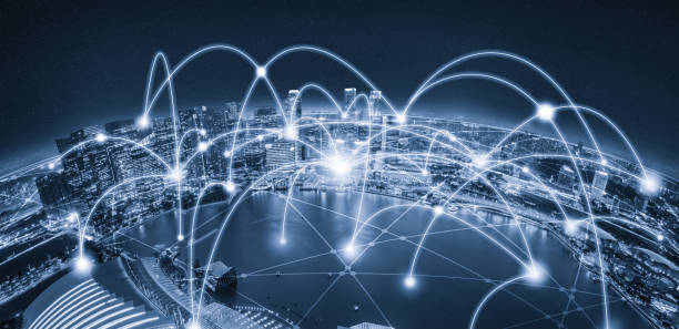 istock Modern creative telecommunication and internet network connect in smart city. 1222690711