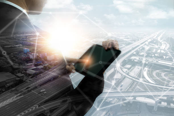 istock Modern creative telecommunication and internet network connect in smart city. 1222690717