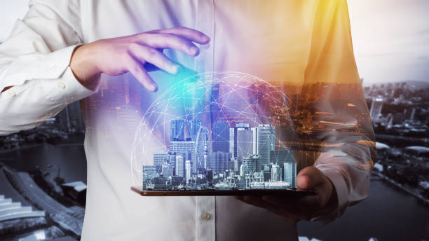 istock Modern creative telecommunication and internet network connect in smart city. 1222690725