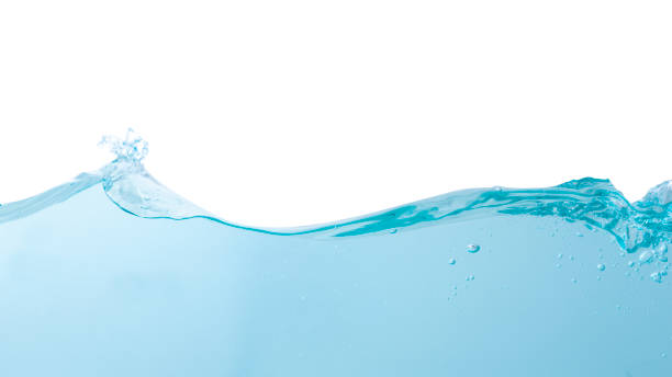 istock Water splash and ripple bubbles over white background 1222691769