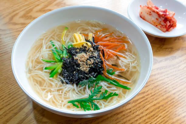 Korean food feast noodles, banquet noodles