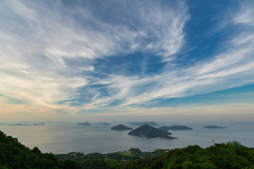 Beautiful view from Kagawa prefecture in Japan