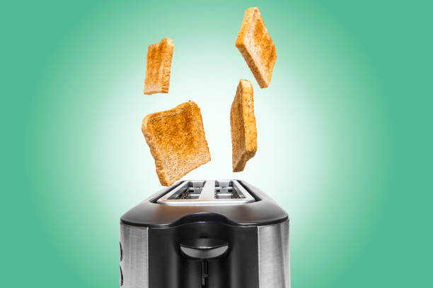 cut out Toaster with jumping toastbread