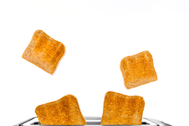 cut out Toaster with jumping toastbread