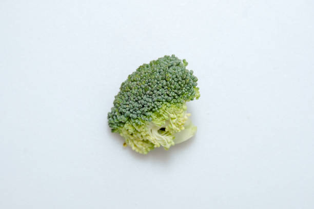 Fresh broccoli isolated on white background stock photo