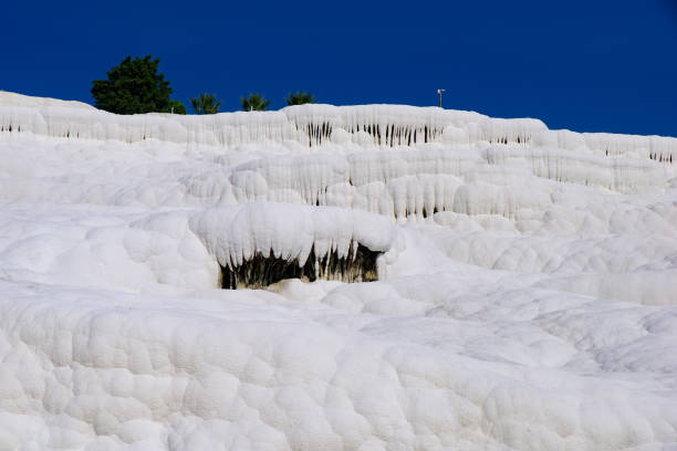 istock Travertine terrace formations at Pamukkale (cotton castle), Denizli, Turkey 1222706891