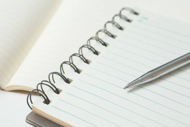 istock Selective focus of Pen, notebook on white background 1222709847