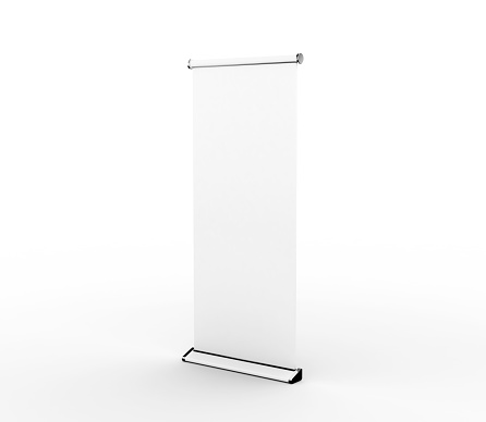 Blank roller banner, Isolated.