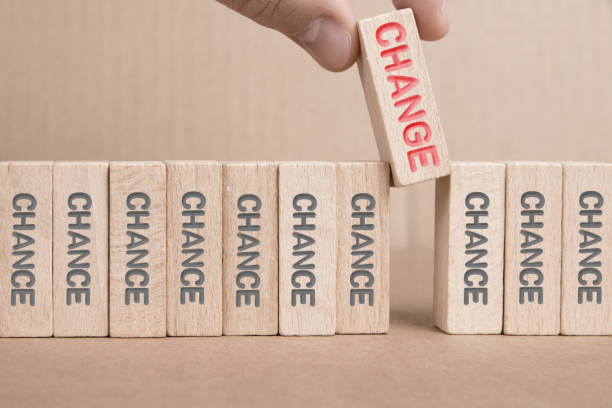 istock Wooden Blocks with Chance and Change Concept 1222713030