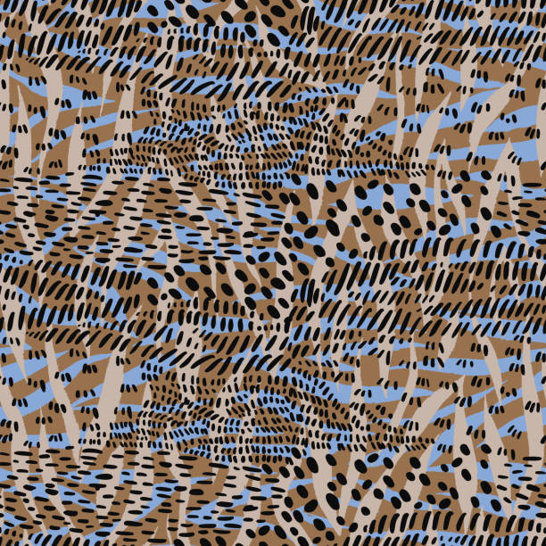 ozdoba tekstury zebry w paski. zakrzywione linie prosty bezszwowy wzór - pattern animal tiger zebra stock illustrations