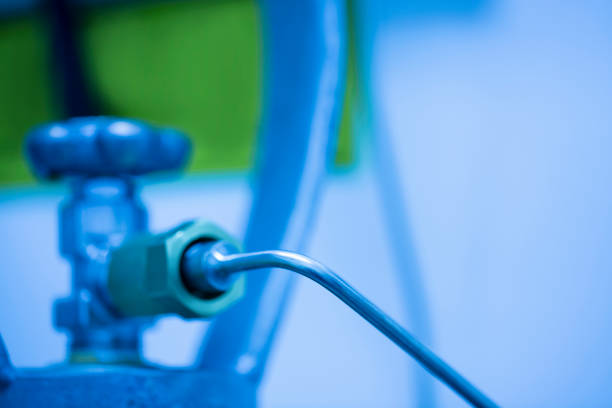 istock Coronavirus COVID-19 virus. Hospital Intensive Care Unit, Oxygen Supply Installation Modern  Medical Laboratory Equipment Medical devices for analyzes. 1222714458