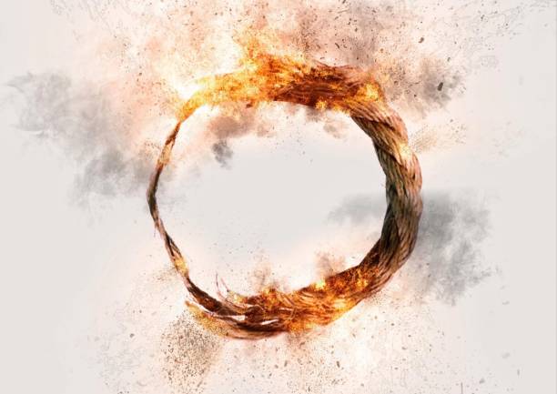 istock Ring of flaming rope 1222714727