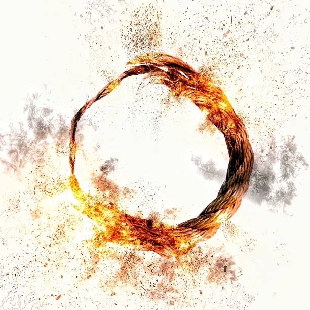 istock Ring of flaming rope 1222714740