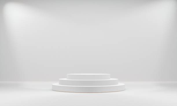 istock Podium winners for business concepts, scene gray background illustration. 1222715636