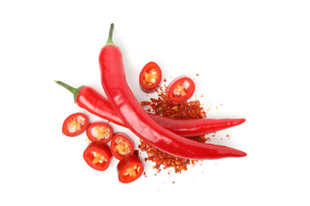 istock Chilli peppers and spice isolated on white background 1222719864
