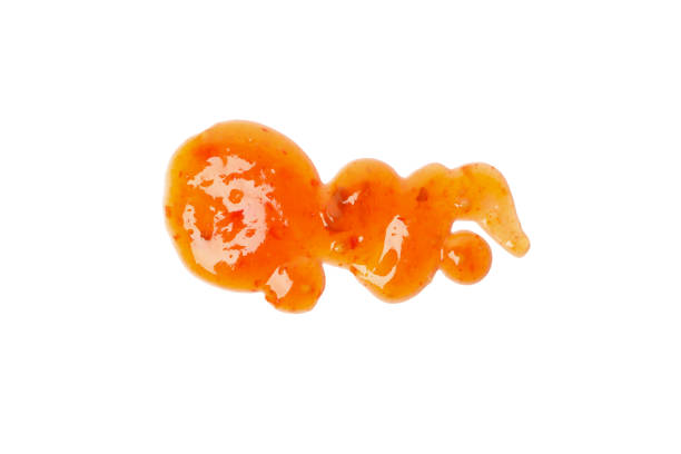 istock Hot chilli sauce isolated on white background 1222721610
