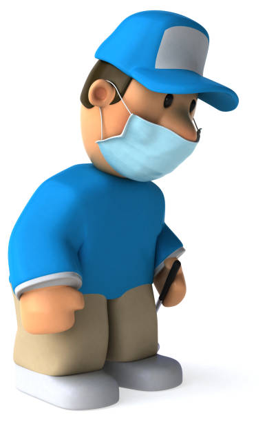 istock 3D Illustration of a cartoon golfer 1222723155
