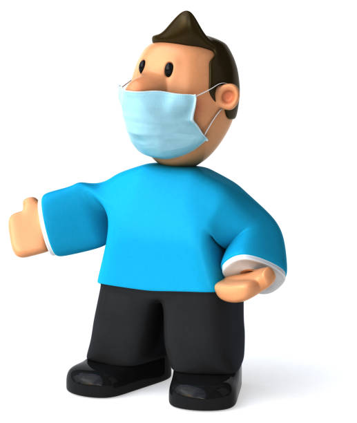 istock 3D Illustration of a cartoon man 1222723261