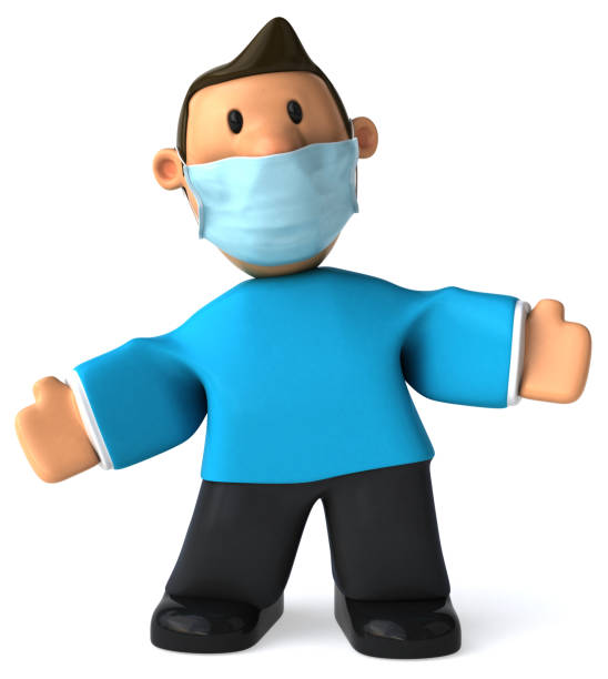 istock 3D Illustration of a cartoon man 1222723272