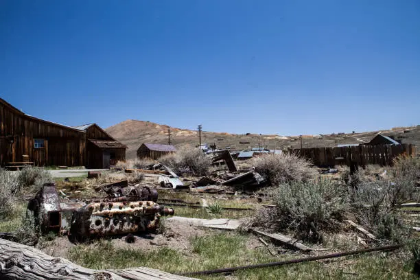 Abandoned house in Ghosttown Bodie in California, USA, which is a completely abandoned town.