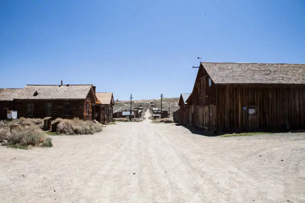 Abandoned house in Ghosttown Bodie in California, USA, which is a completely abandoned town.