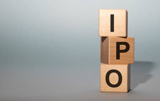 istock Text IPO on wood cube block, stock investment concept. Copy space 1222725177