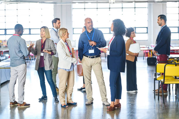istock Executives discussing in meeting during seminar 1222725247