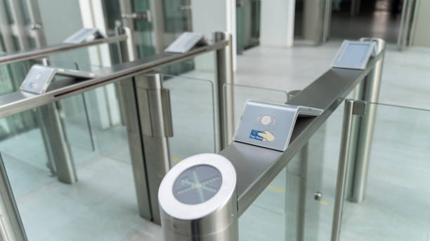 istock security at an entrance gate for key card access control smart office building 1222726980