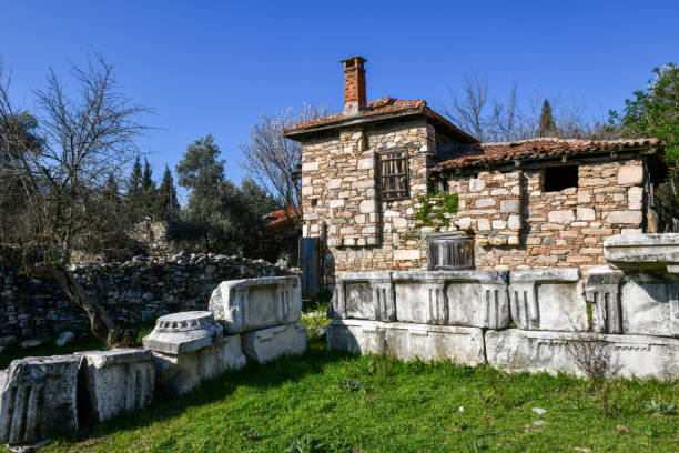 istock Stratonikeia ancient city. Recent period stone house. 1222728323