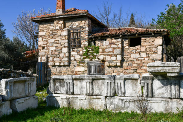 istock Stratonikeia ancient city. Recent period stone house. 1222728628