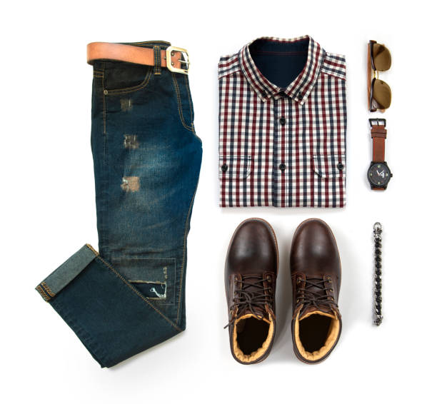 istock Men fashion clothing set. 1222728649