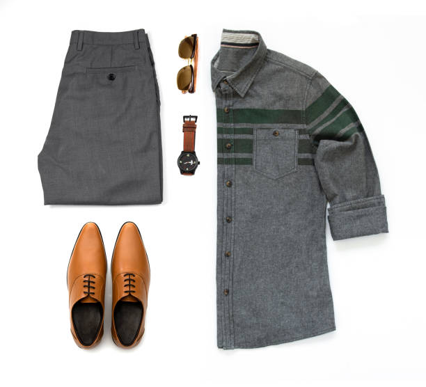 istock Men fashion clothing set. 1222728704