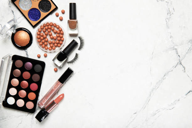 istock Set of decorative cosmetics on a light background. 1222728953