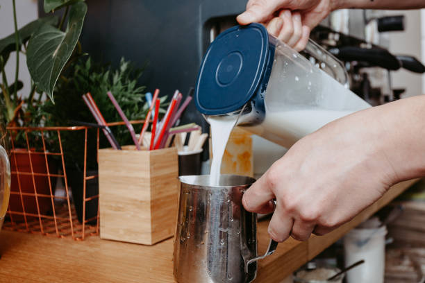 istock Coffee shop operation. The process of preparing drinks. 1222733895