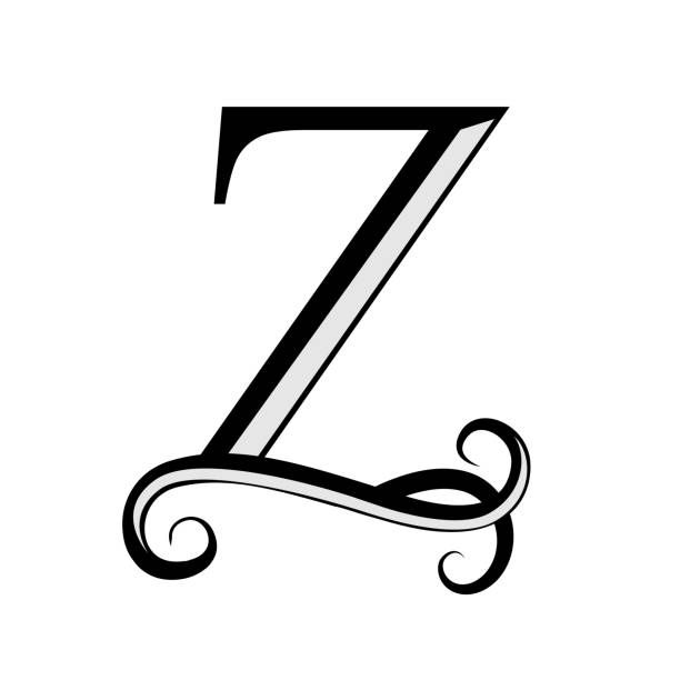 Black Letter Z Capital Letter For Monograms And Logo Beautiful Letter  Design Modern Element Logotype Stock Illustration - Download Image Now -  Istock
