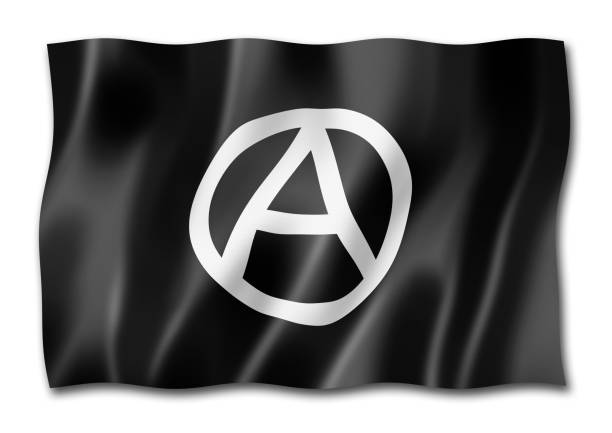 ilustrações, clipart, desenhos animados e ícones de bandeira da anarquia isolada no branco - símbolo da anarquia