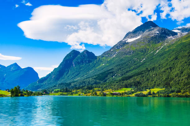 istock Norway fjord and glacier landscape 1222739619