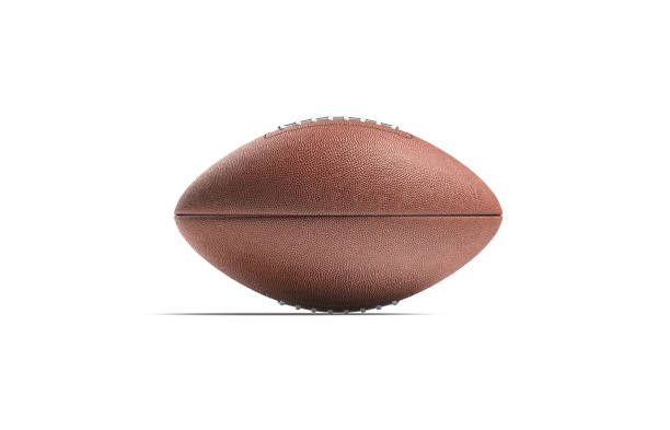 istock Blank brown american soccer ball mock up, side view 1222740343