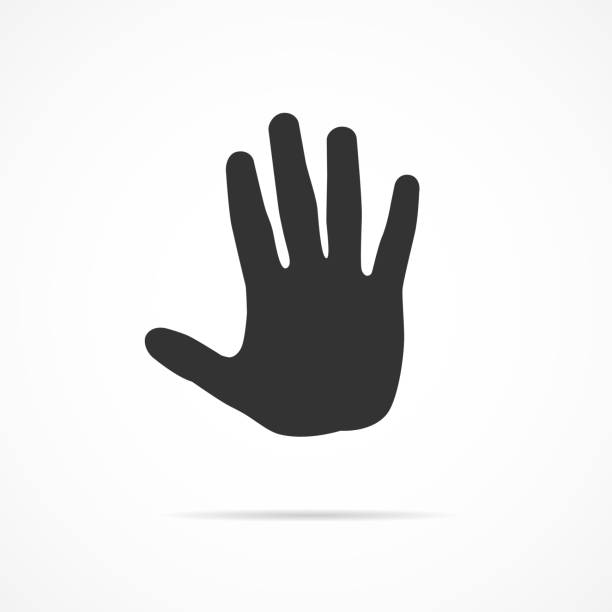 Vector image of icon hand. Vector image of icon hand. palm of hand stock illustrations