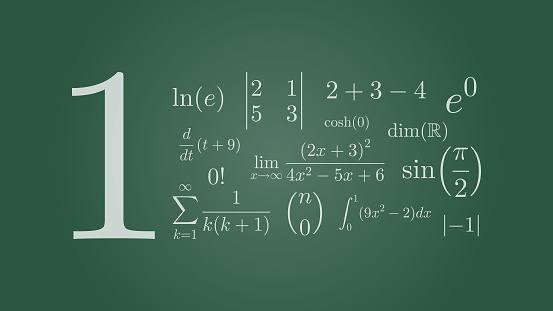 One Math Thing One And How To Get It In Maths Stock Illustration - Download Image Now ...
