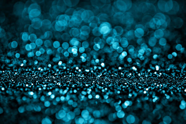 istock Bright blue glitter raster festive background. Abstract shimmering circles decorative backdrop. Bokeh lights with shiny effect illustration. Overlapping glowing and twinkling spots. 1222744260