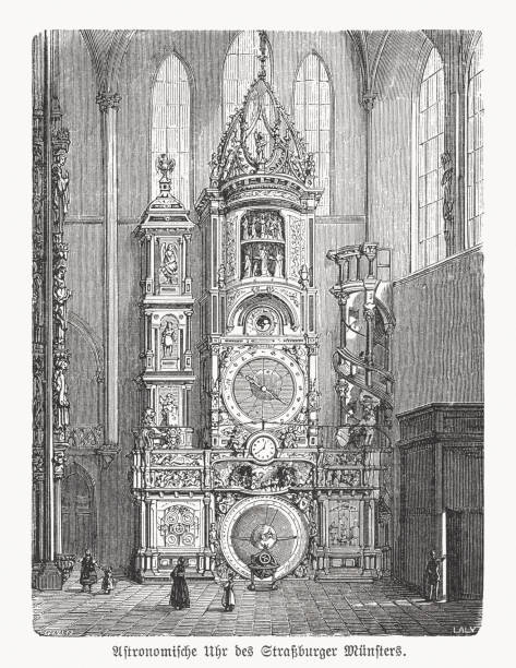 istock Astronomical clock, Strasbourg Cathedral, France, wood engraving, published 1893 1222747429