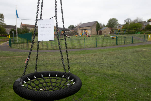 istock playground closed because of coronavirus restrictions 1222747507