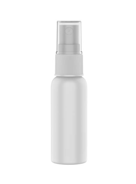 istock Blank plastic spray bottle for branding and mockup, 3d render illustration. 1222747690